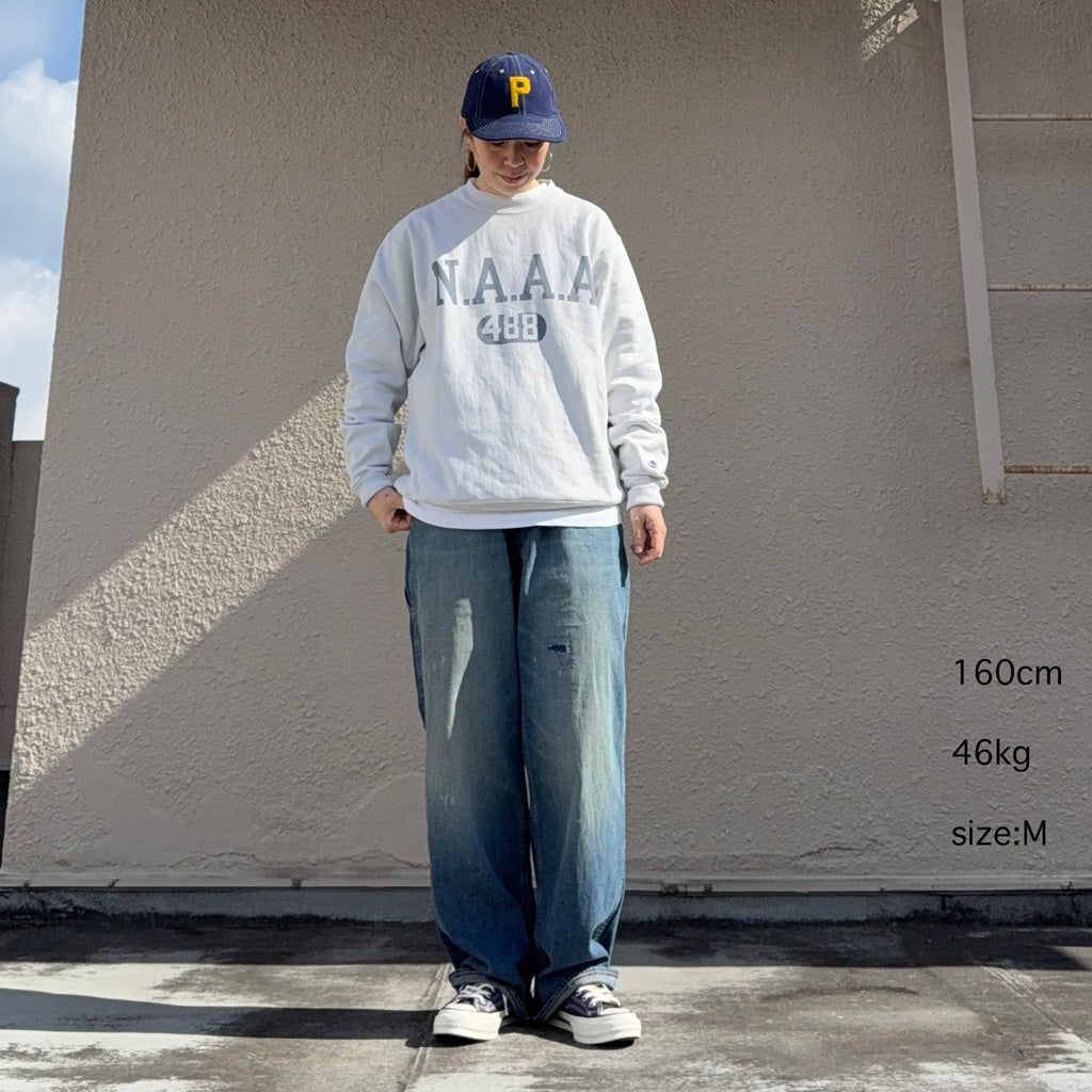 Champion : US企画 VINTAGE加工 N.A.A.A REVERSE WEAVE CREWNECK (GREY)