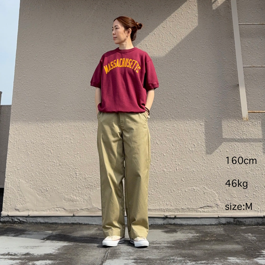 WHITESVILLE : S/S SWEAT T-SHIRT W/PRINT (WINE)