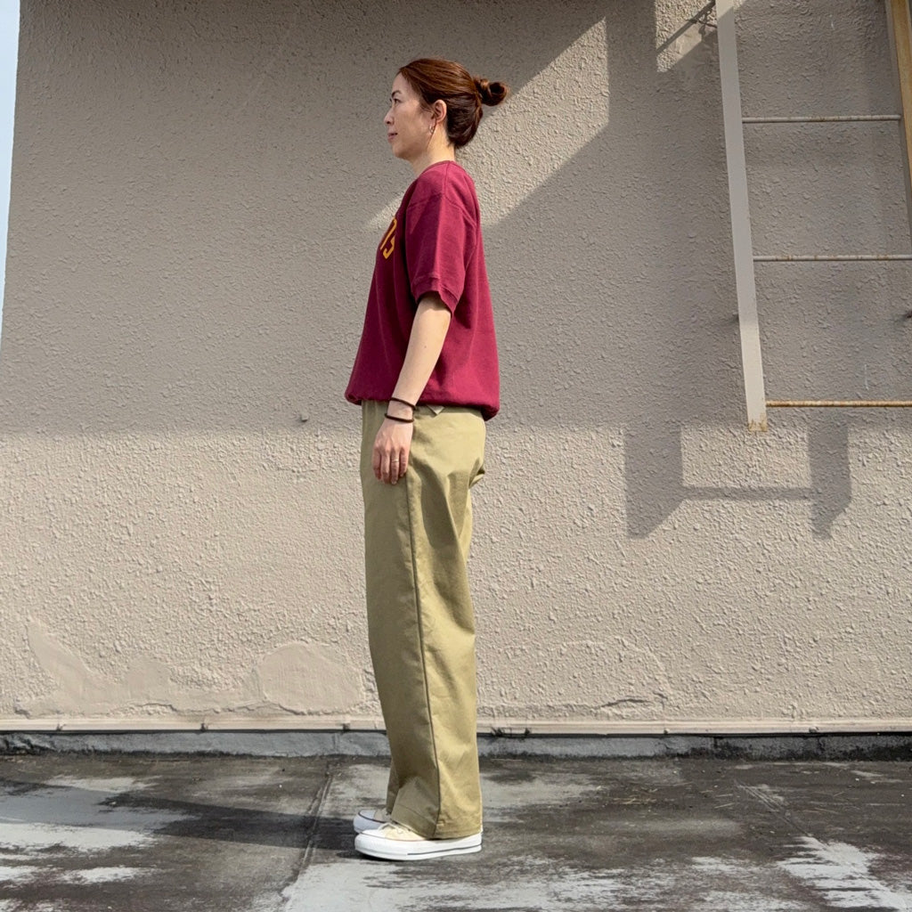 WHITESVILLE : S/S SWEAT T-SHIRT W/PRINT (WINE)