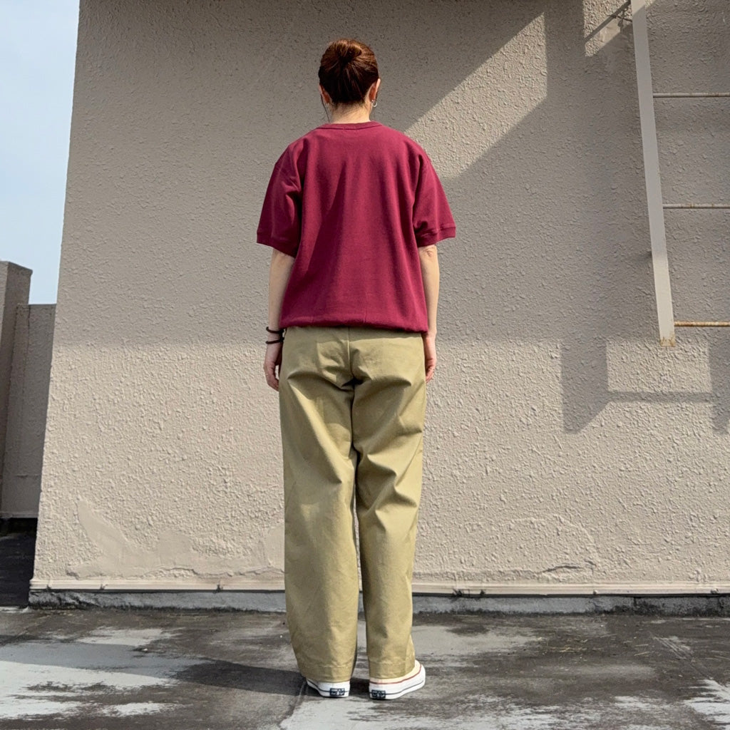 WHITESVILLE : S/S SWEAT T-SHIRT W/PRINT (WINE)
