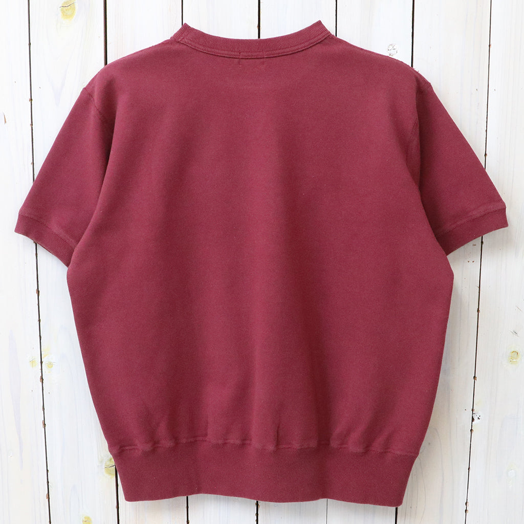 WHITESVILLE : S/S SWEAT T-SHIRT W/PRINT (WINE)