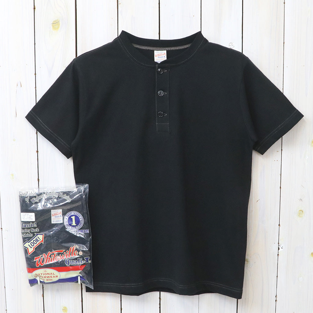 WHITESVILLE : S/S HENLEY T-SHIRT (BLACK)