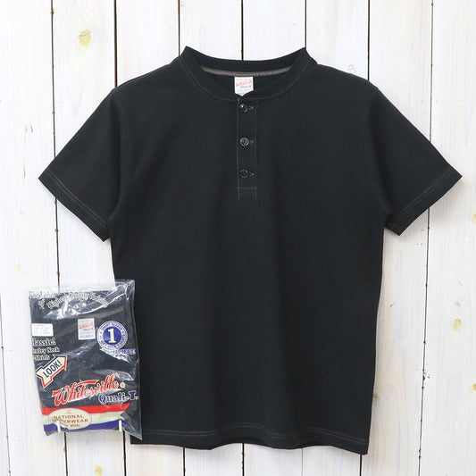 WHITESVILLE : S/S HENLEY T-SHIRT (BLACK)