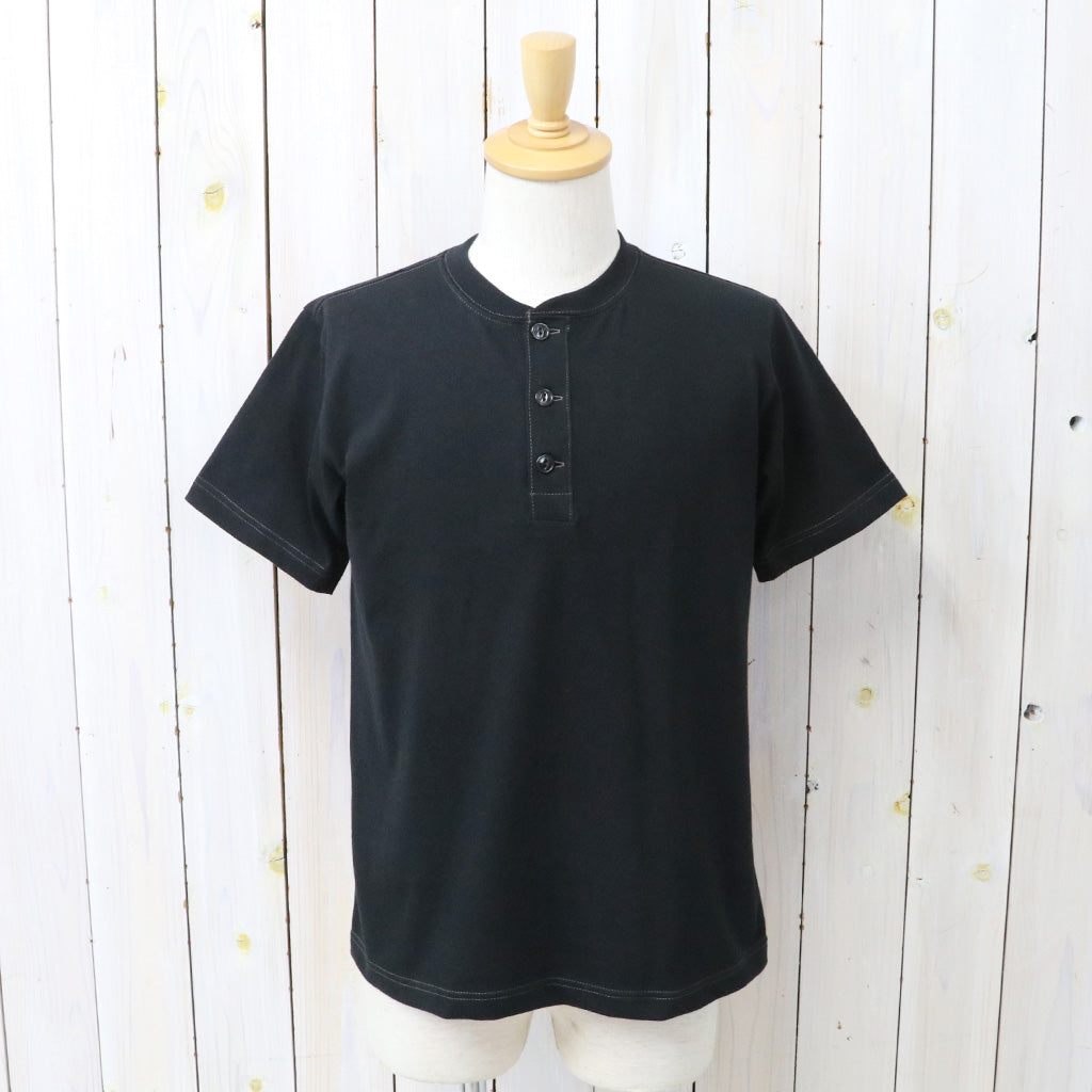 WHITESVILLE : S/S HENLEY T-SHIRT (BLACK)