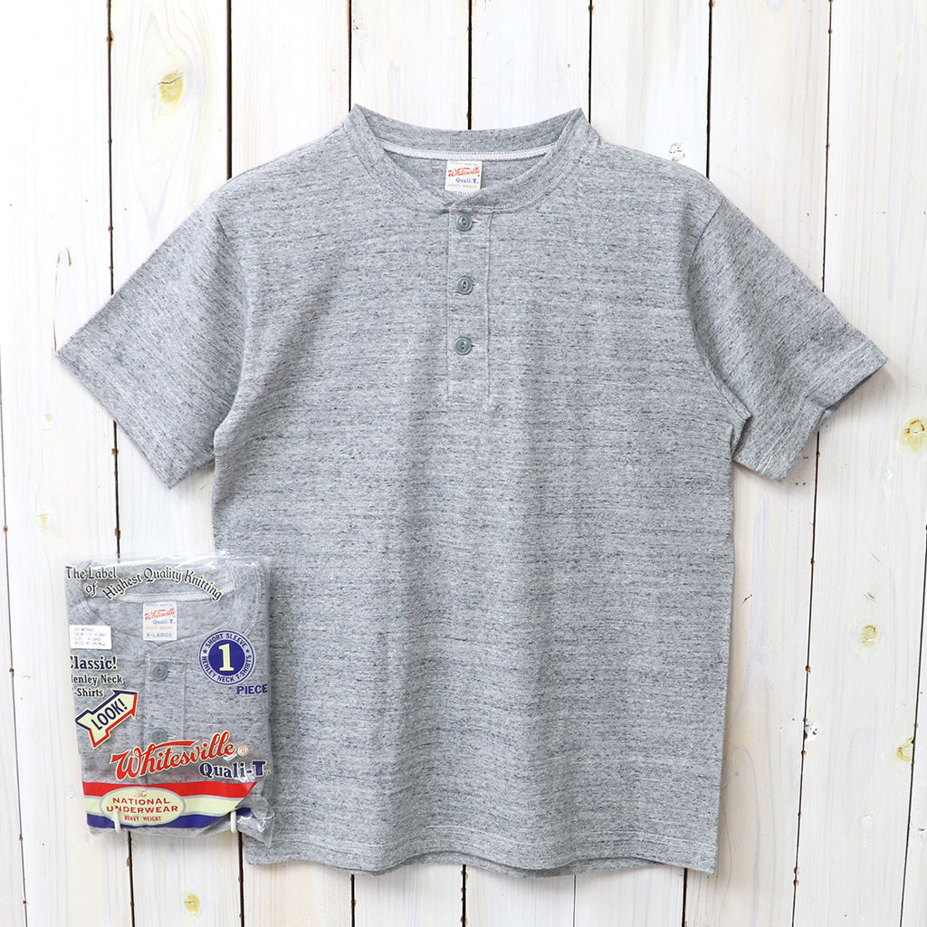 WHITESVILLE : S/S HENLEY T-SHIRT (H.GRAY)