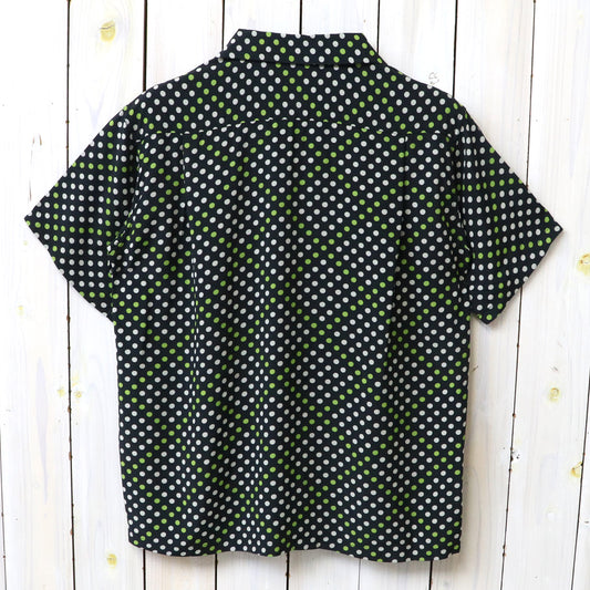 STAR OF HOLLYWOOD : HIGH DENSITY RAYON OPEN SHIRT - POLKA DOT (BLACK)