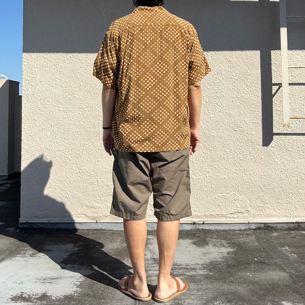 STAR OF HOLLYWOOD : HIGH DENSITY RAYON OPEN SHIRT - POLKA DOT (BROWN)