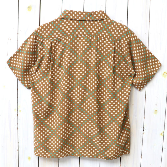 STAR OF HOLLYWOOD : HIGH DENSITY RAYON OPEN SHIRT - POLKA DOT (BROWN)