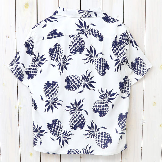 DUKE KAHANAMOKU : S/S RAYON HAWAIIAN SHIRT-DUKE’S PINEAPPLE (OFF WHITE)