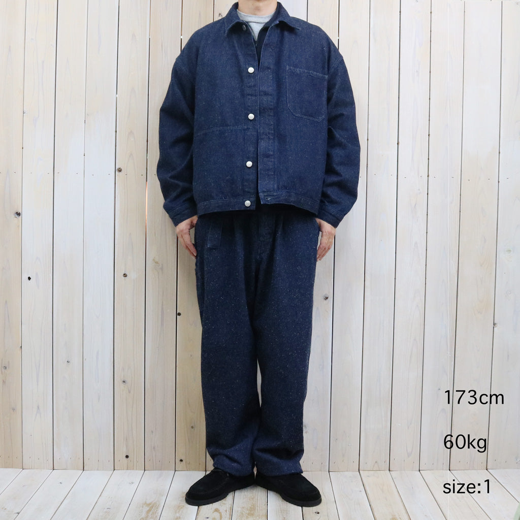 SANMONT : Silk Denim Belted Pants (Indigo)