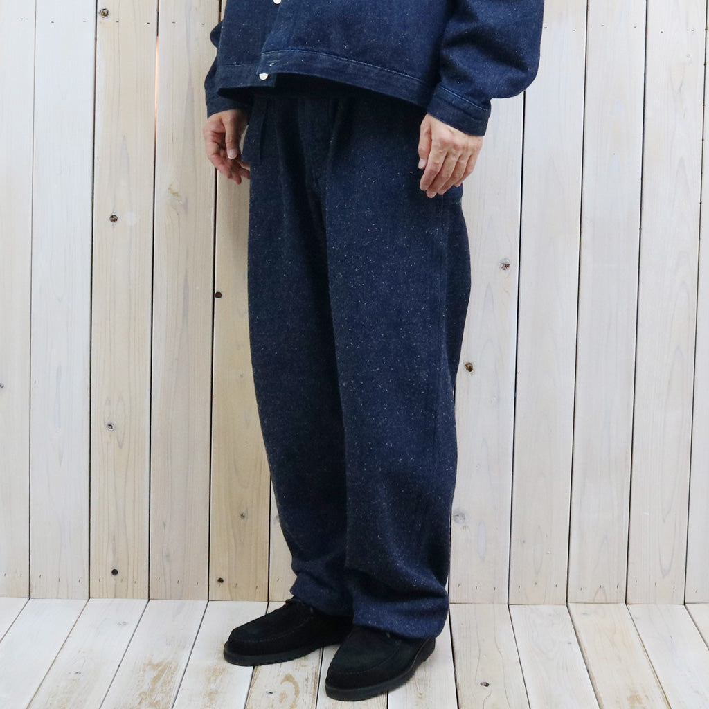 SANMONT : Silk Denim Belted Pants (Indigo)