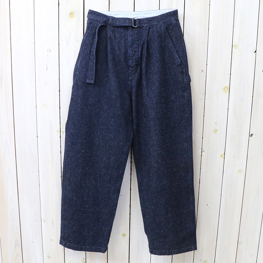 SANMONT : Silk Denim Belted Pants (Indigo)
