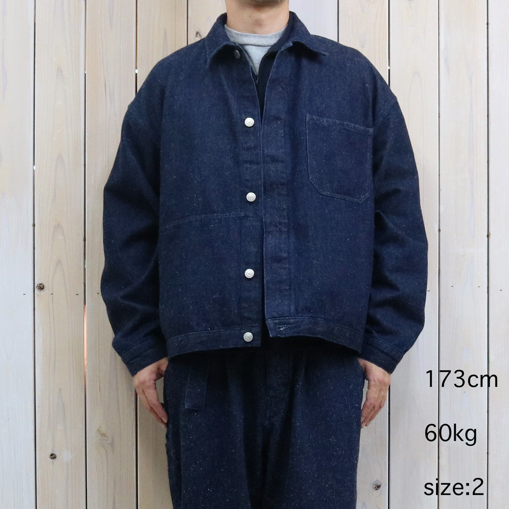 SANMONT : Silk Denim Work Jacket (Indigo)