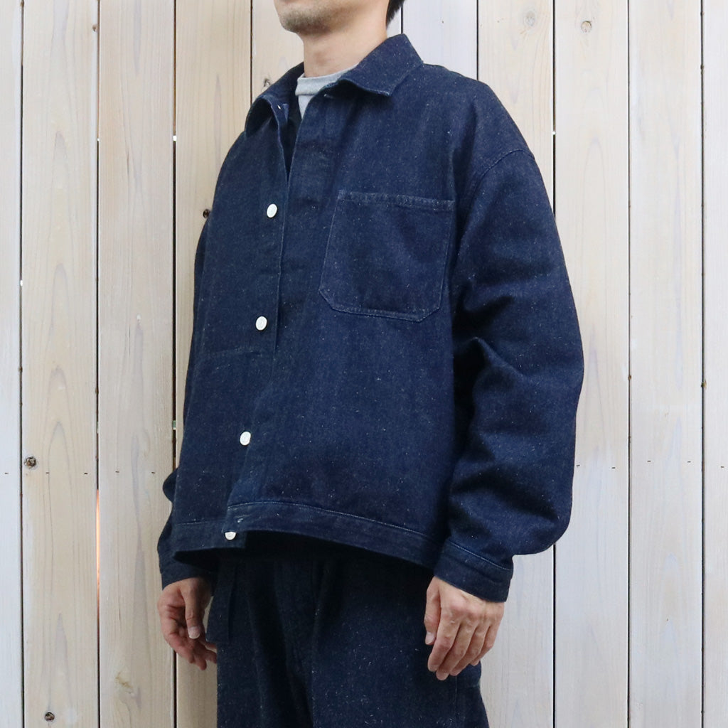SANMONT : Silk Denim Work Jacket (Indigo)