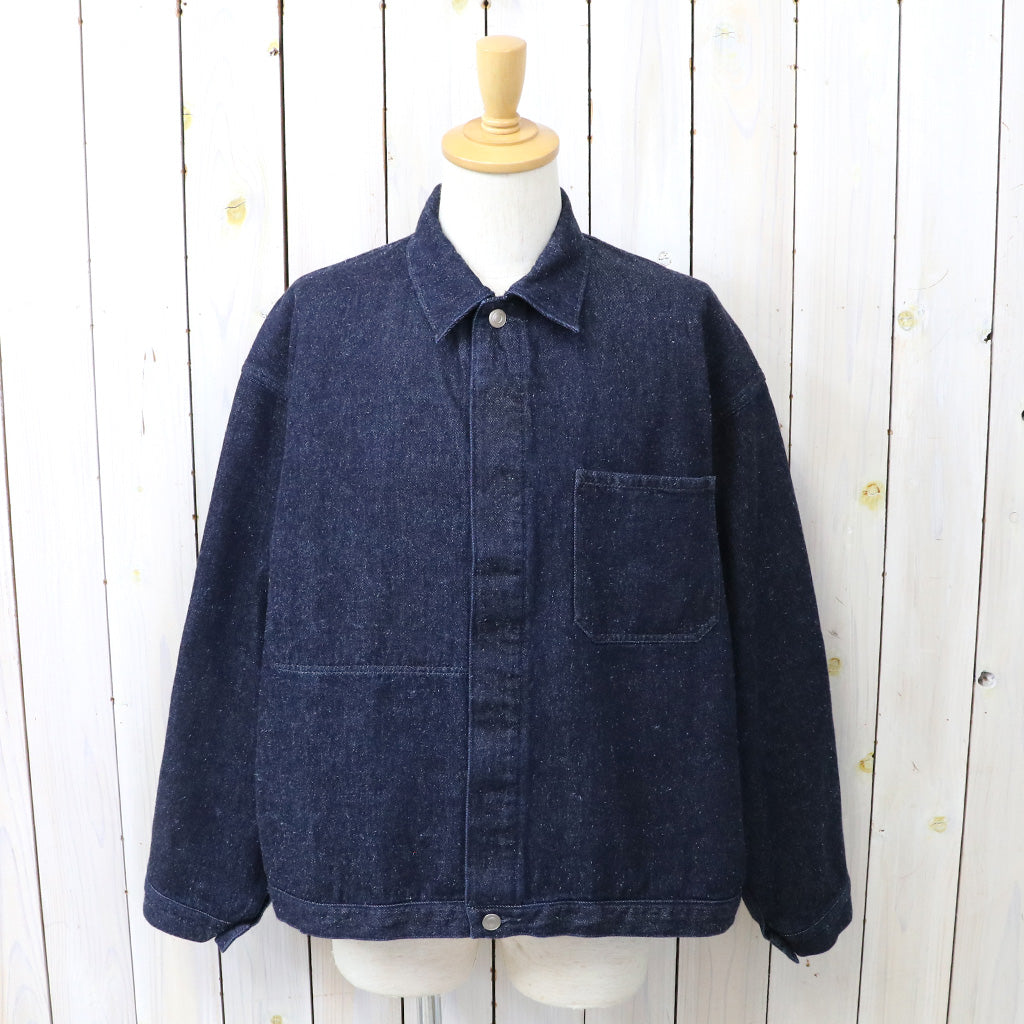 SANMONT : Silk Denim Work Jacket (Indigo)