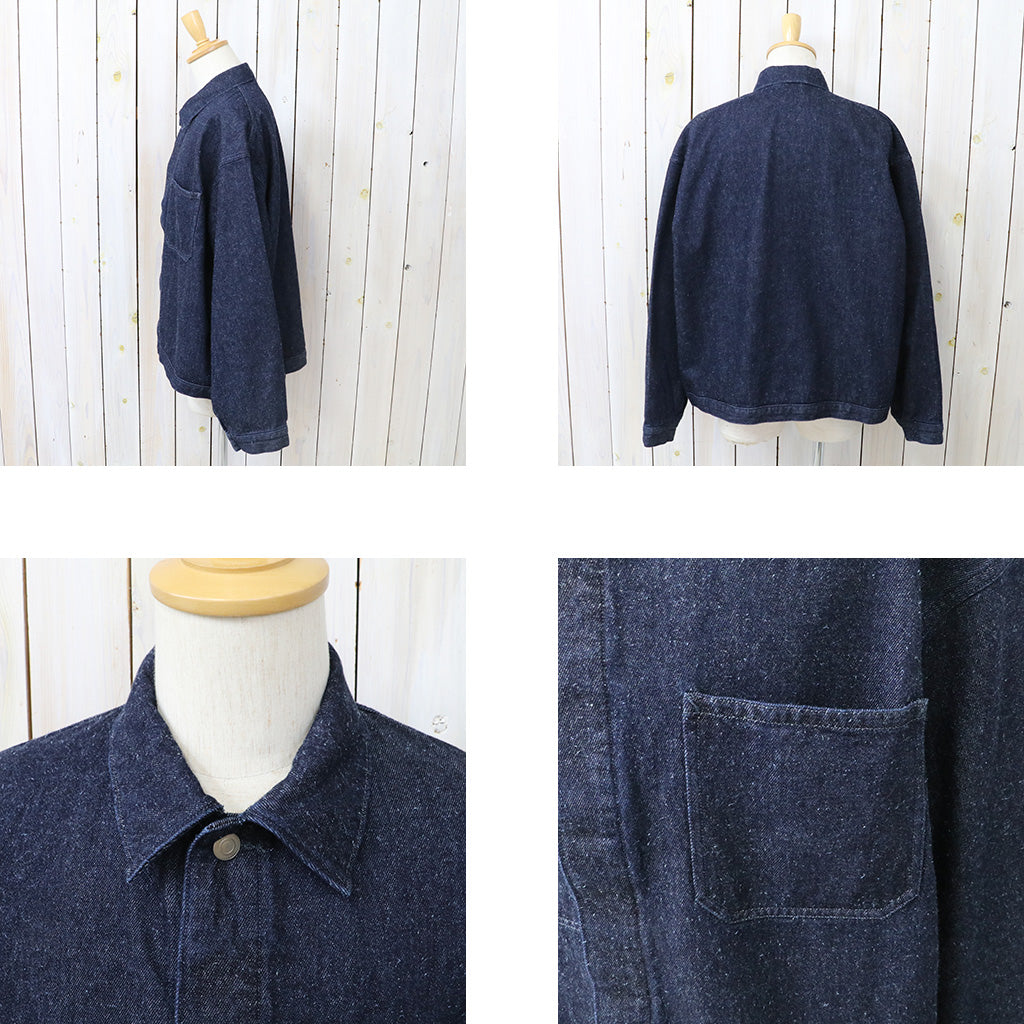 SANMONT : Silk Denim Work Jacket (Indigo)