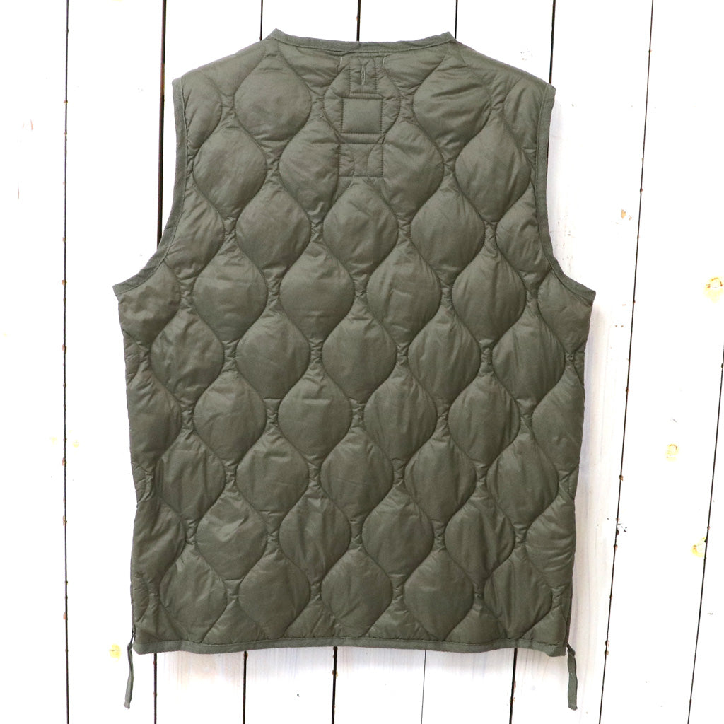 TAION : MILITARY V NECK W-ZIP DOWN VEST-SOFT SHELL (DARK OLIVE