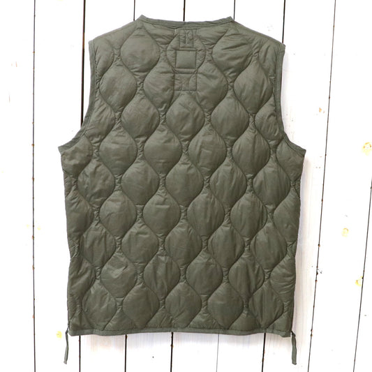 TAION : MILITARY V NECK W-ZIP DOWN VEST-SOFT SHELL (DARK OLIVE)