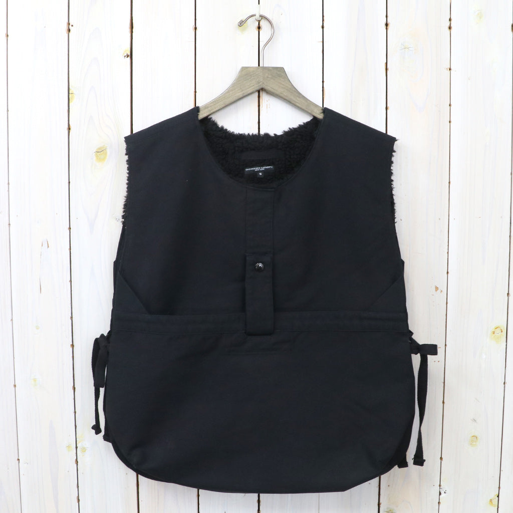 ENGINEERED GARMENTS : Newsboy Vest-Cotton Double Cloth (Black)