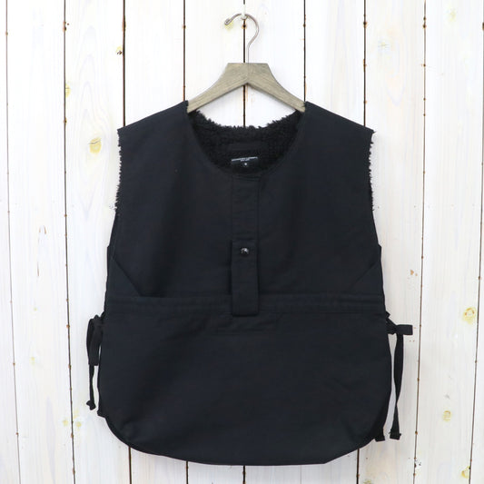ENGINEERED GARMENTS : Newsboy Vest-Cotton Double Cloth (Black)