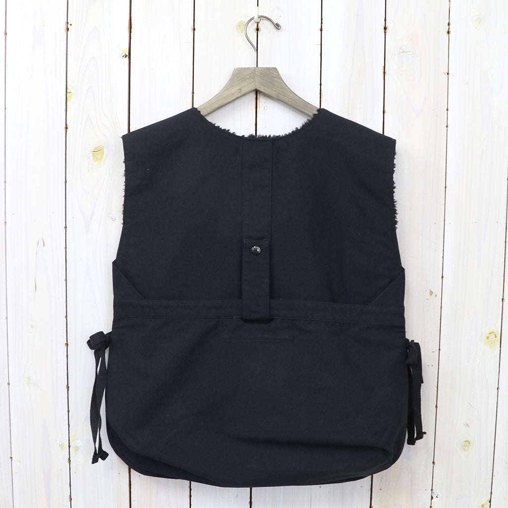ENGINEERED GARMENTS : Newsboy Vest-Cotton Double Cloth (Black)