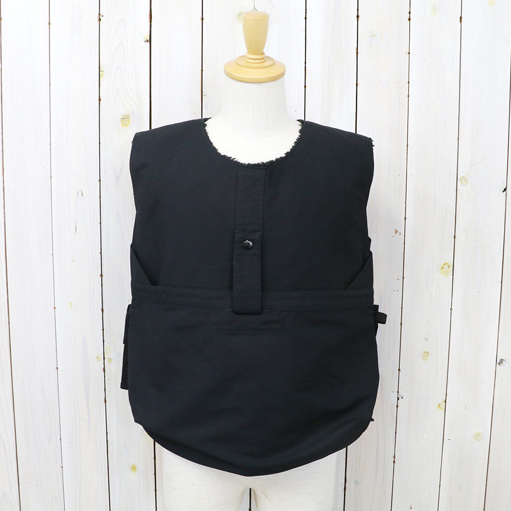 ENGINEERED GARMENTS : Newsboy Vest-Cotton Double Cloth (Black)