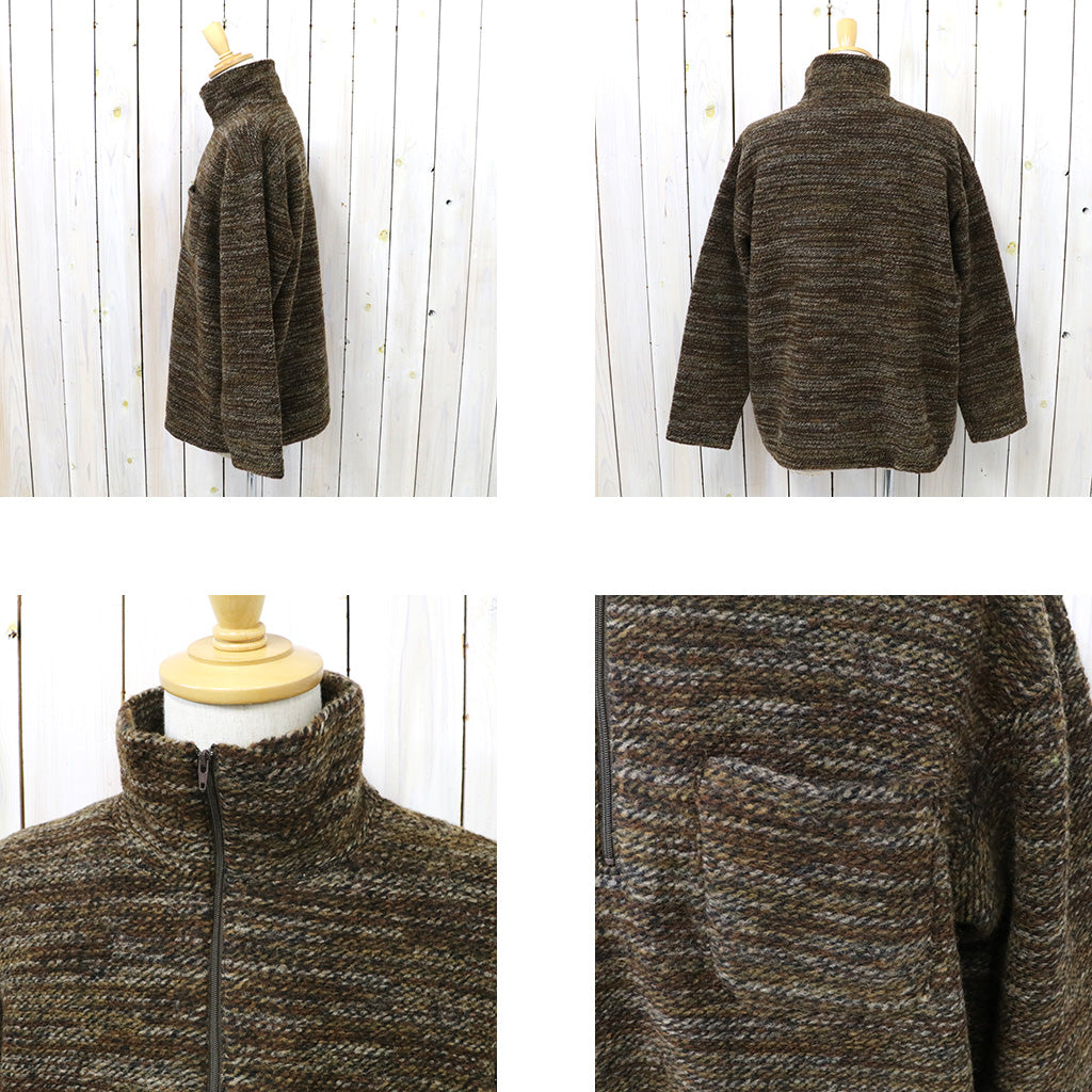 ENGINEERED GARMENTS『Zip Mock Neck-Poly Wool Melange Knit』(Brown)