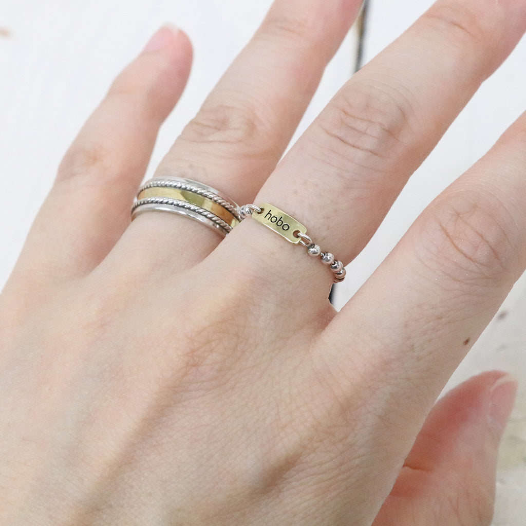 hobo『Rope Ring 925 Silver with Brass』