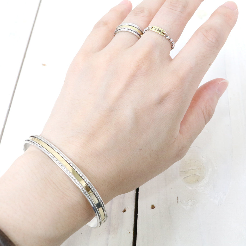 アクセサリー hobo ROPE BRACELET 925 SILVER with BRASS hobo : Rope Bracelet 925 Silver with Brass – Reggieshop