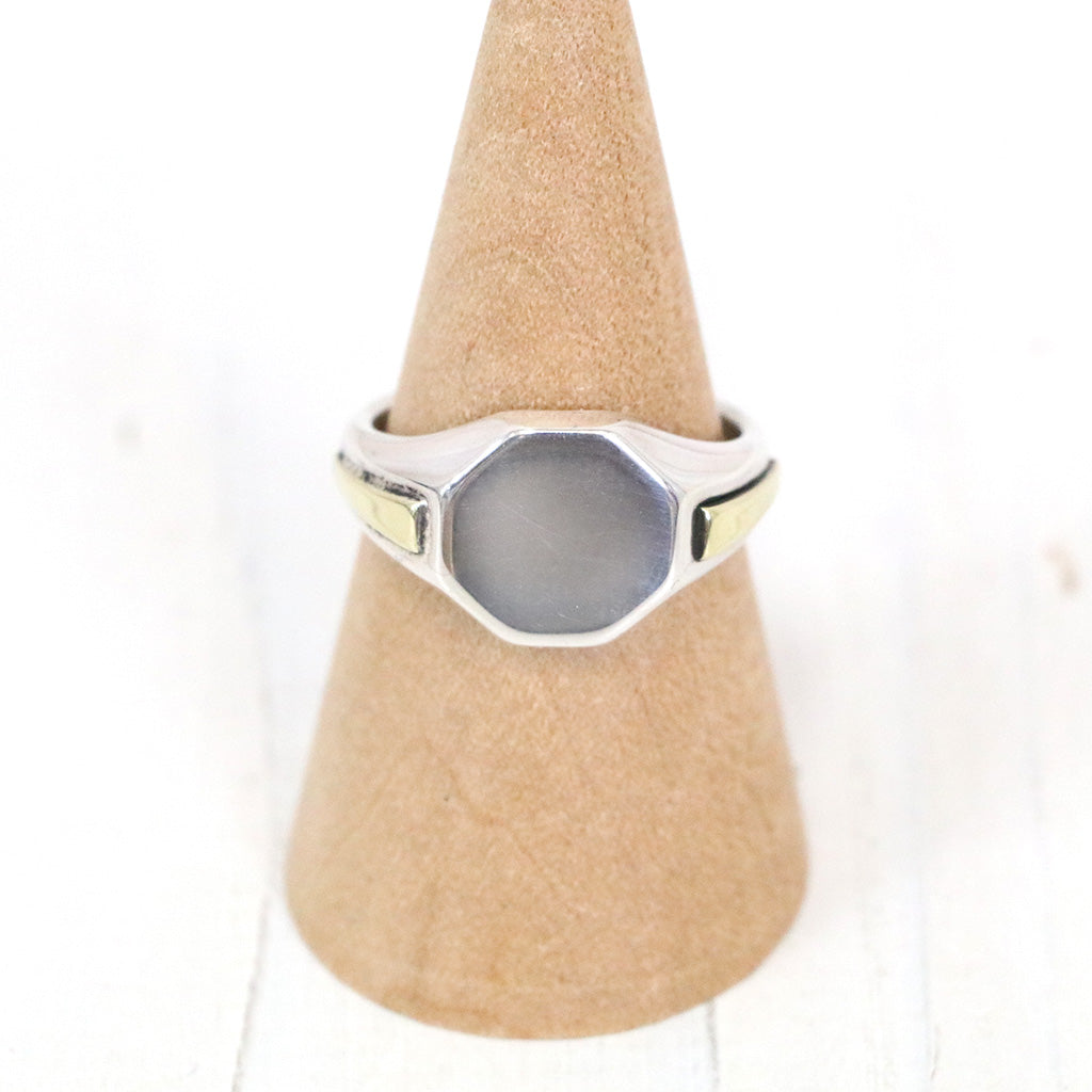 hobo : Signet Ring 925 Silver with Brass