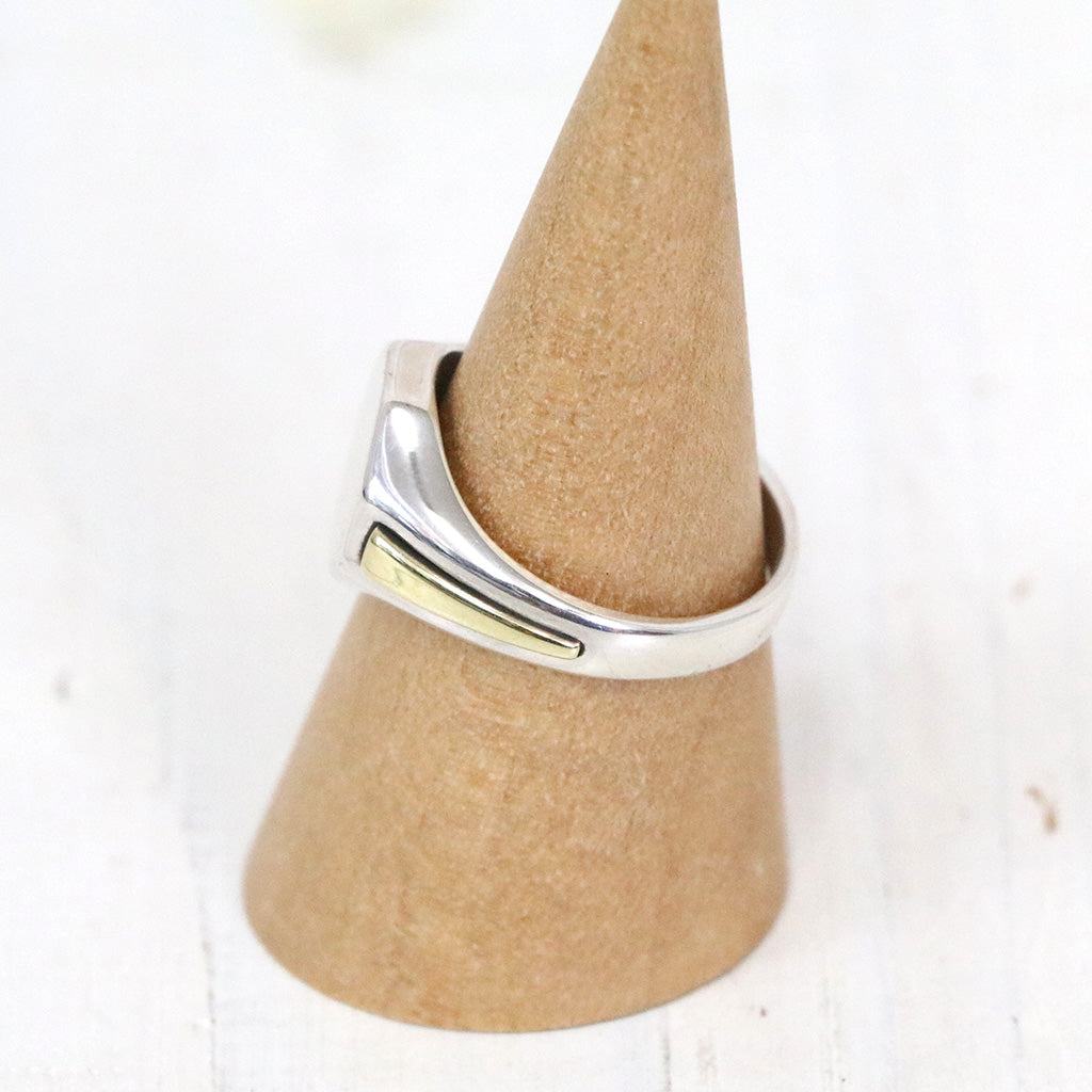 hobo : Signet Ring 925 Silver with Brass
