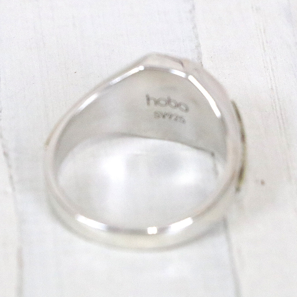 hobo : Signet Ring 925 Silver with Brass