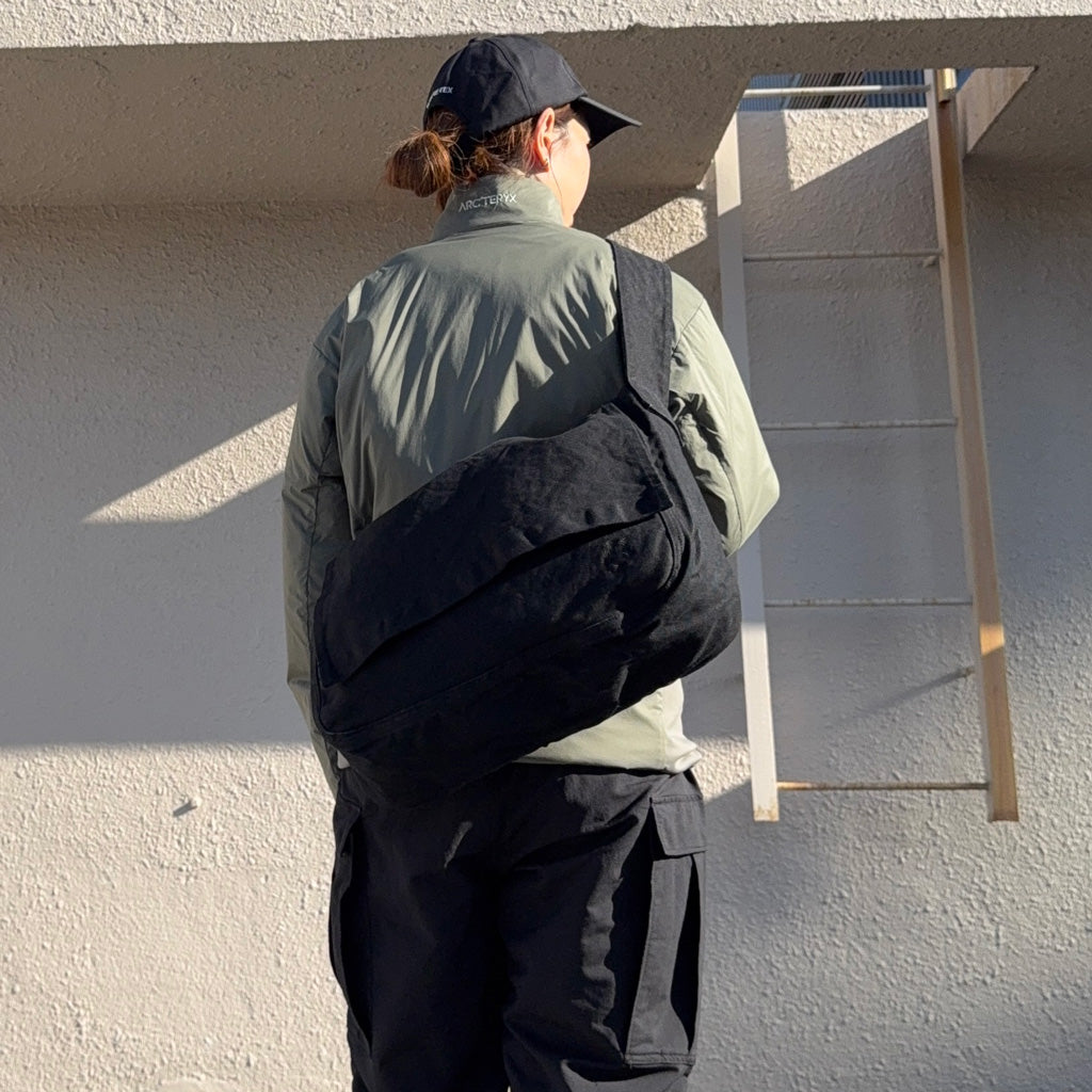 hobo : Newspaper Bag Cotton Duck Canvas (Charcoal)