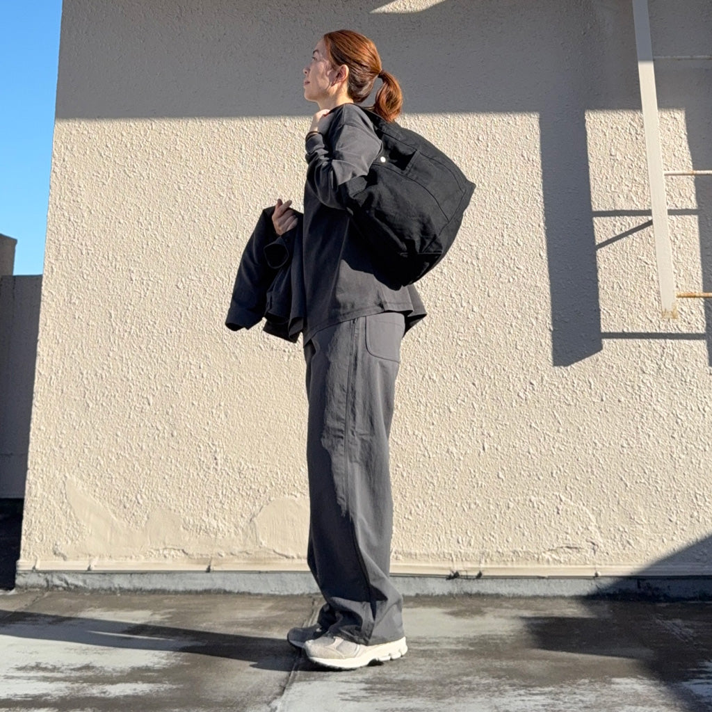 hobo : Tote Bag Cotton Duck Canvas (Charcoal)