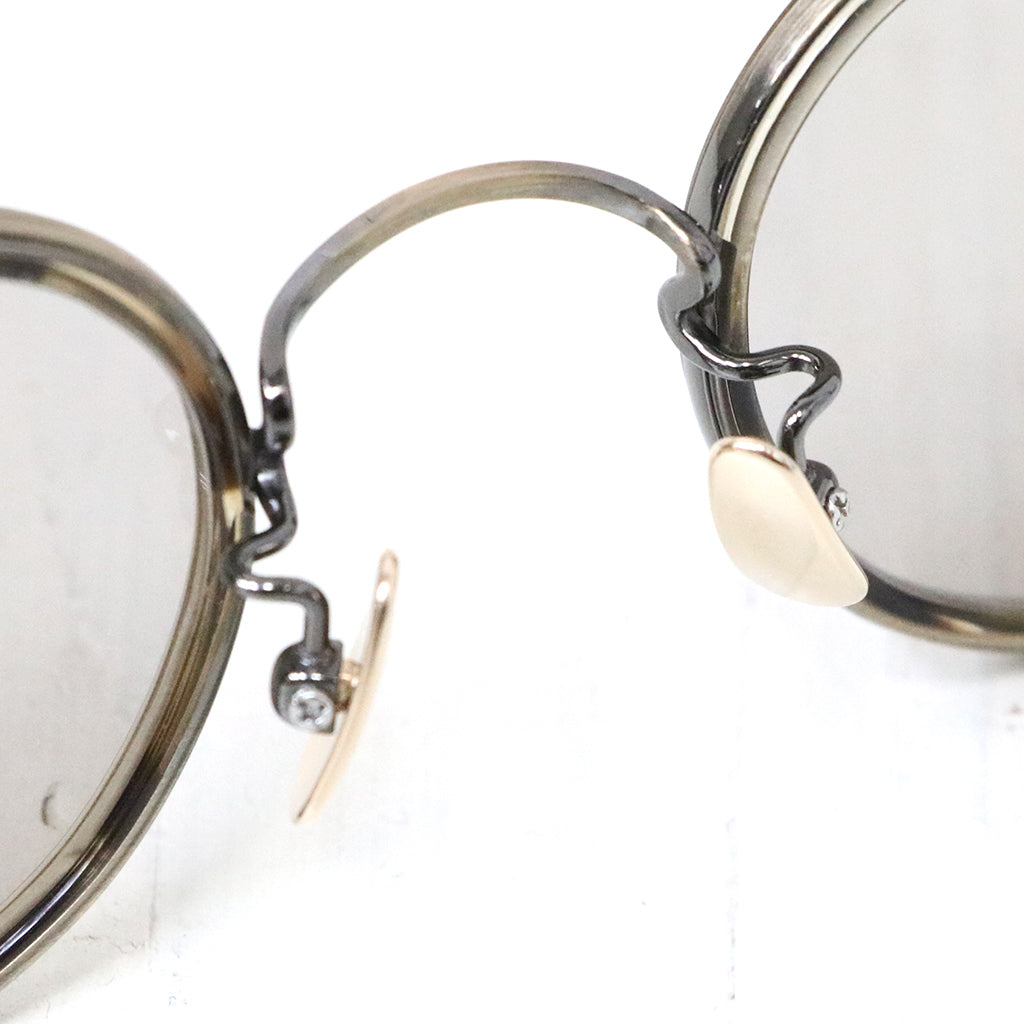 hobo : Round Frame Sunglasses Titanium by KANEKO OPTICAL (Brown) (HB-A4622)