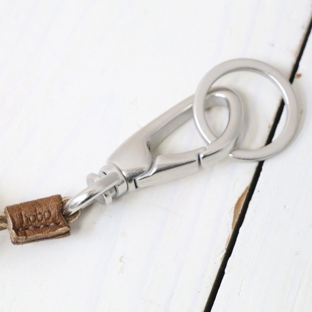hobo : Geometric Wood Beads Key Ring with Brass