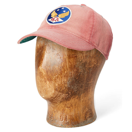 Double RL : WINGED-LOGO BALL CAP (FADED RED)