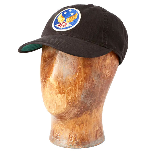 Double RL : GARMENT DYE TWILL BALL CAP (BLACK)