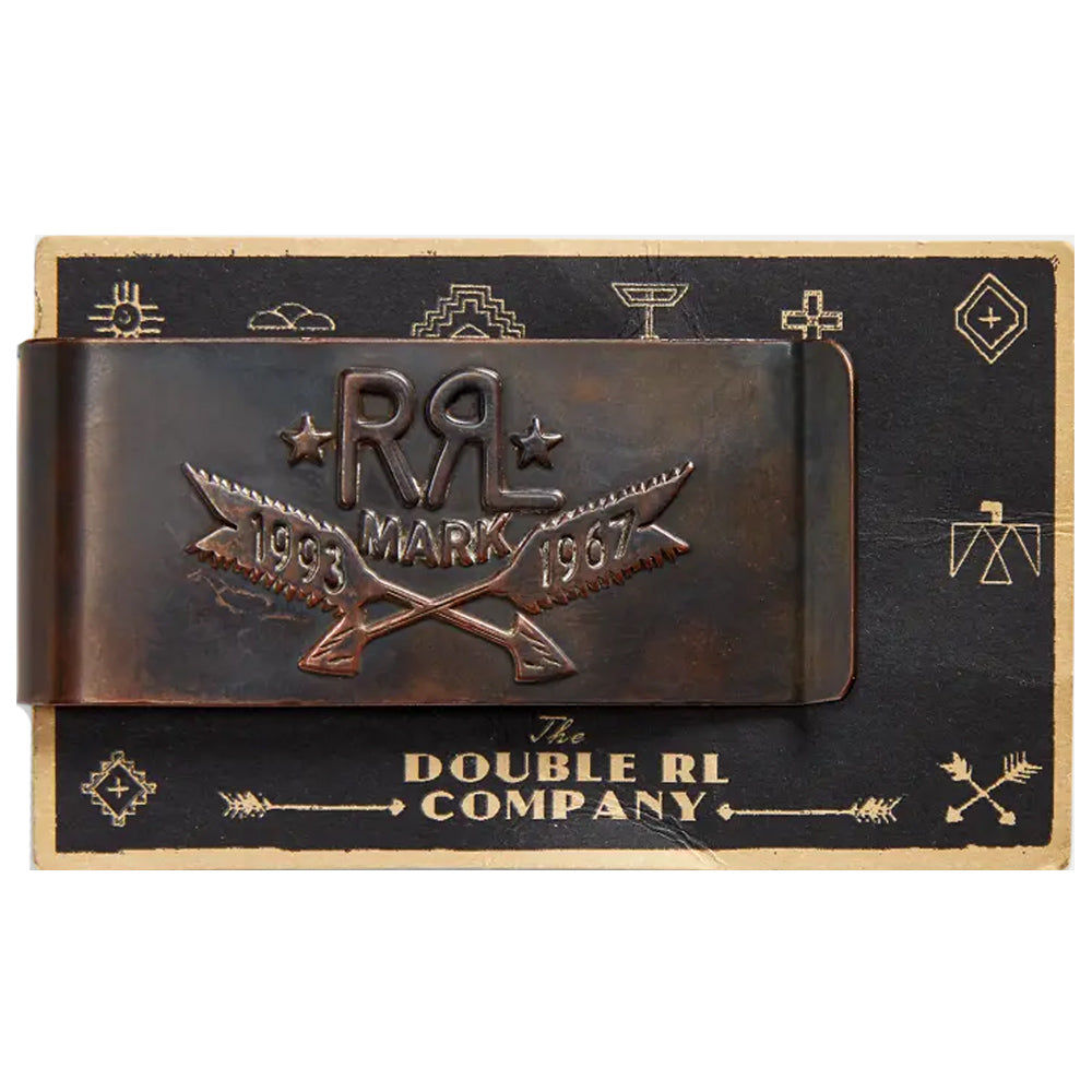 Double RL『TOOLED LEATHER MONEY CLIP』