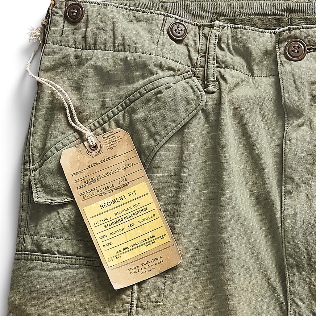 Double RL : RIPSTOP CARGO SHORT (GREEN)