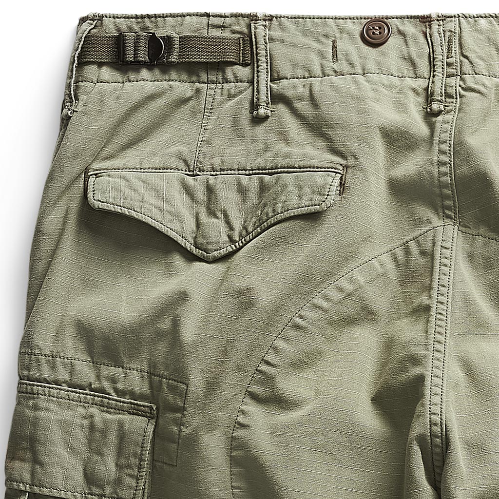 Double RL : RIPSTOP CARGO SHORT (GREEN)