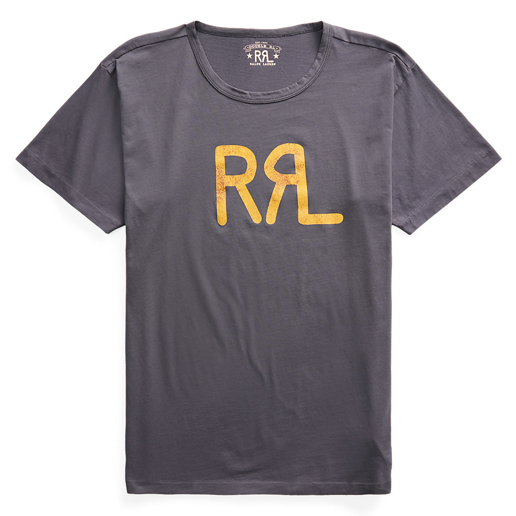 Double RL : LOGO JERSEY T-SHIRT (NAVY)