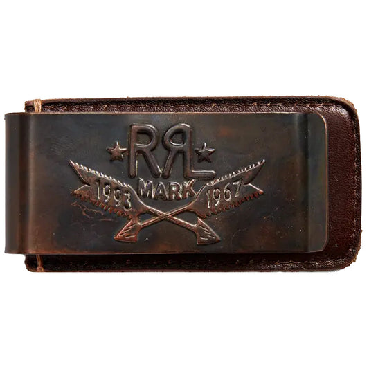 Double RL『TOOLED LEATHER MONEY CLIP』
