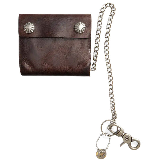 Double RL : CONCHO LEATHER CHAIN WALLET