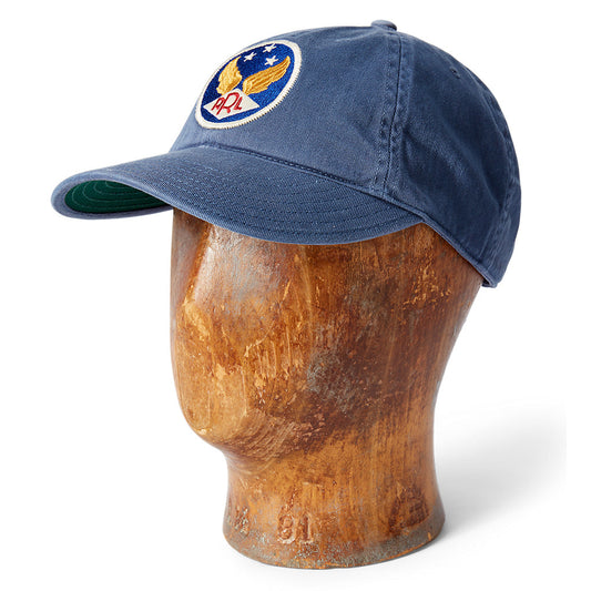 Double RL『GARMENT DYE TWILL BALL CAP』(BLUE)