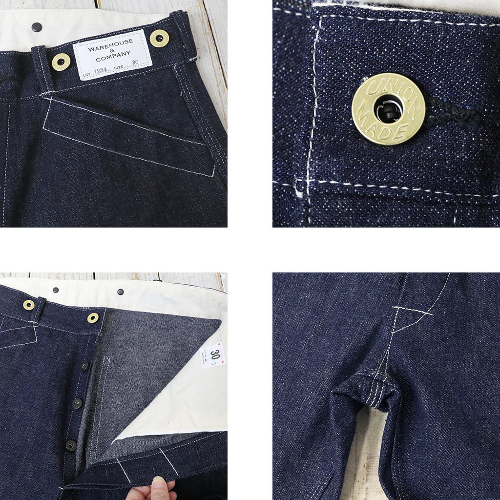 【SALE40%OFF】WAREHOUSE : Lot 1234 1920’S FREE LAND WAIST OVERALL (INDIGO DENIM)