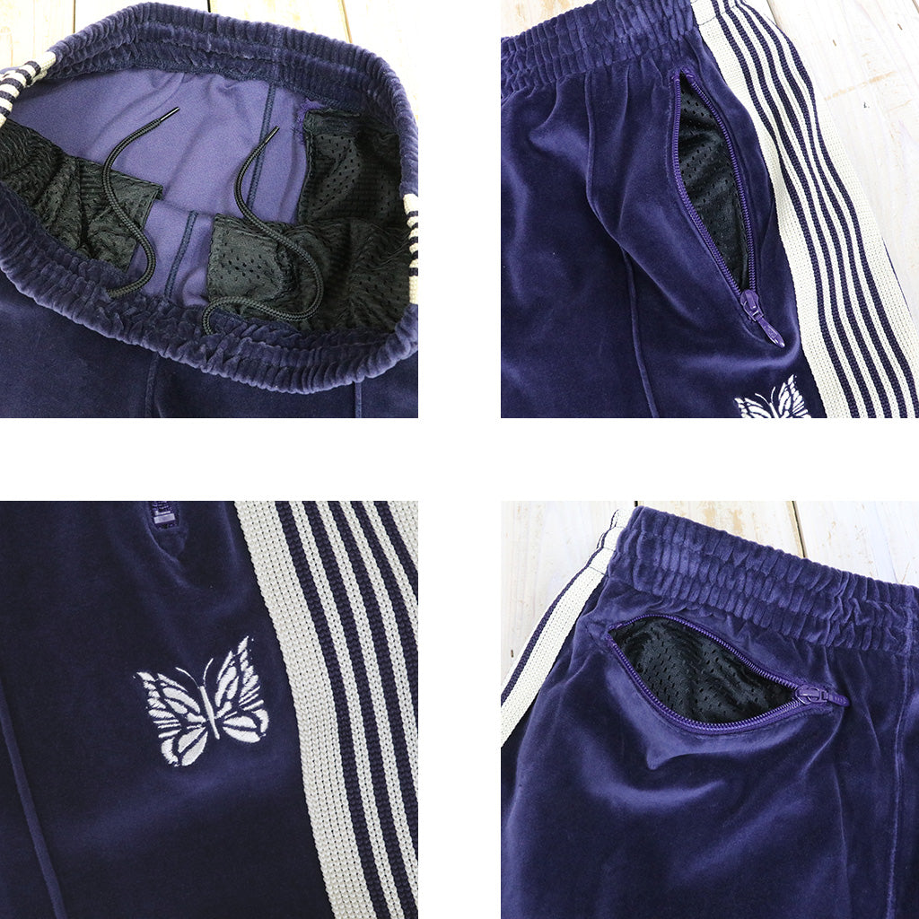 Needles : Narrow Track Pant-C/Pe Velour (Navy)