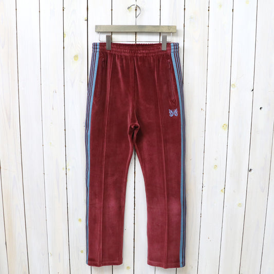 Needles : Narrow Track Pant-C/Pe Velour (Burgundy)