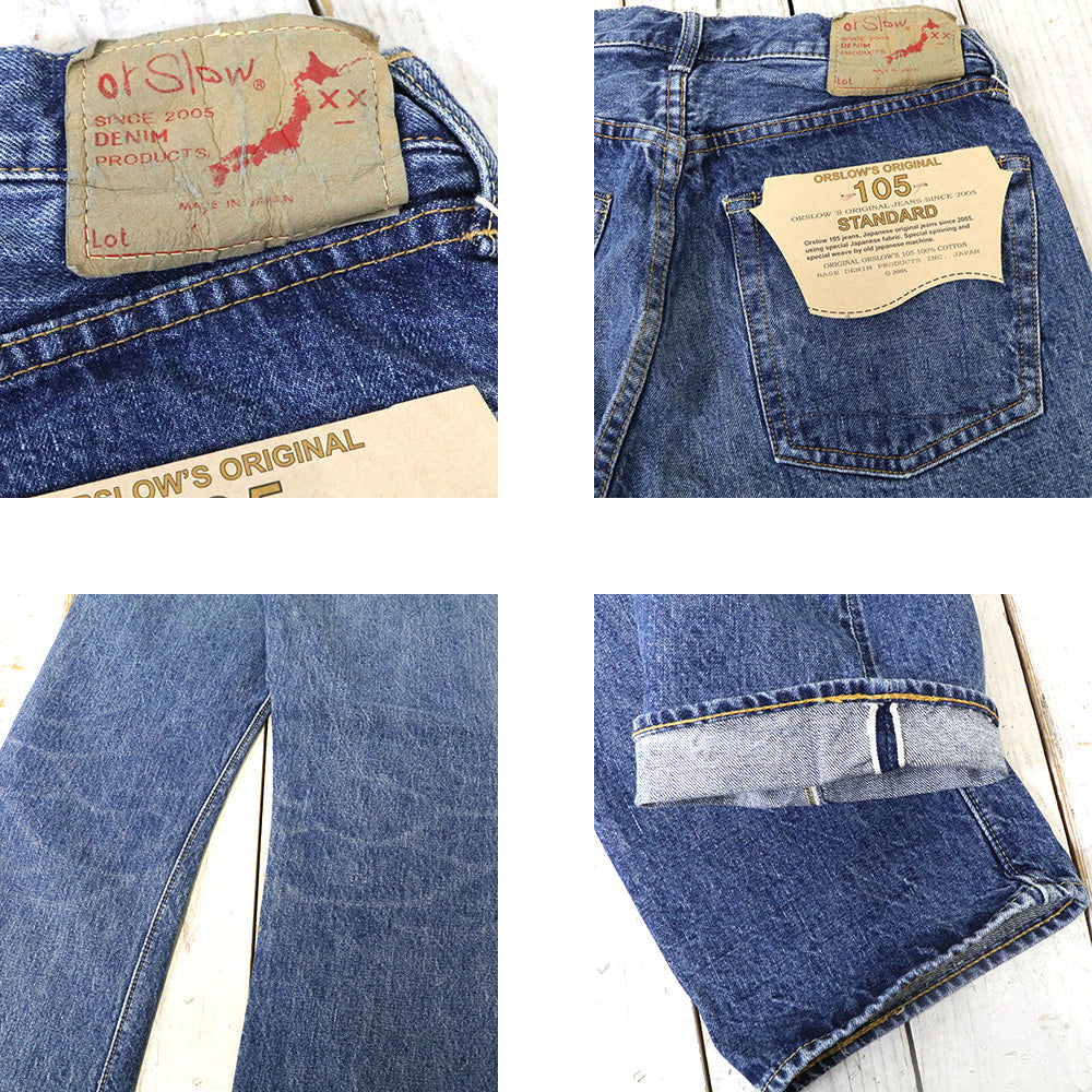 orSlow : 105 STANDARD SELVEDGE DENIM (2YEAR WASH) (01-1050-84)