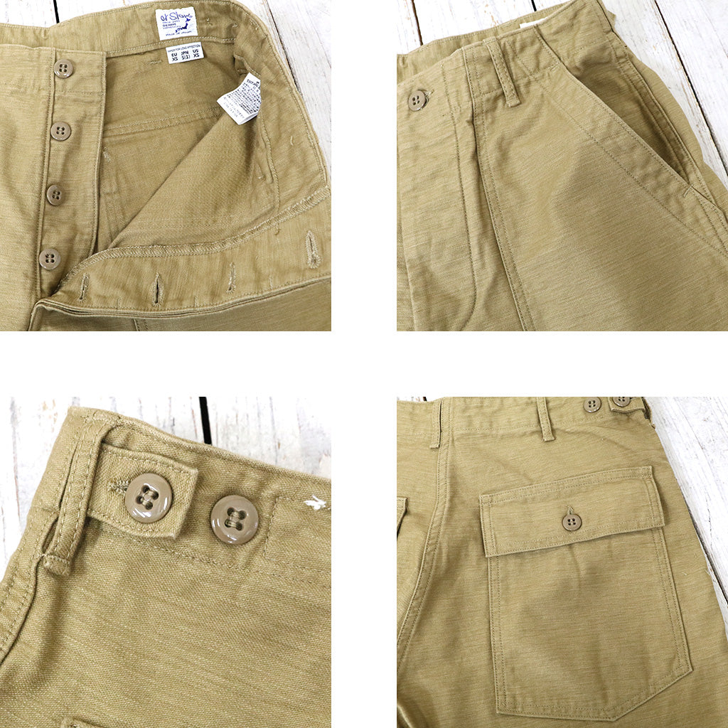 orSlow : US ARMY FATIGUE PANTS (KHAKI)